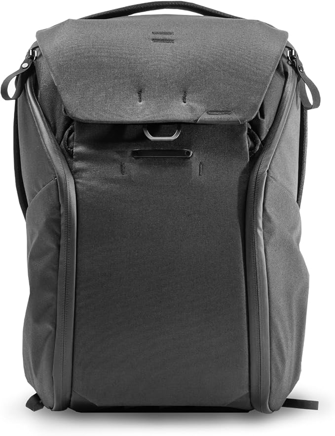 Peak Design Everyday Backpack 20L, Black, MagLatch Top, Dual Side Access, FlexFold Dividers, Fits 15" Laptop, For Camera Carry, Daily Commutes or Travel, Versatile Backpack for Men and Women