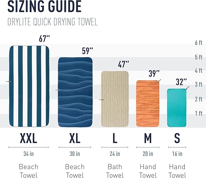 Sea to Summit Drylite Towel, Lightweight Camping and Travel Towel