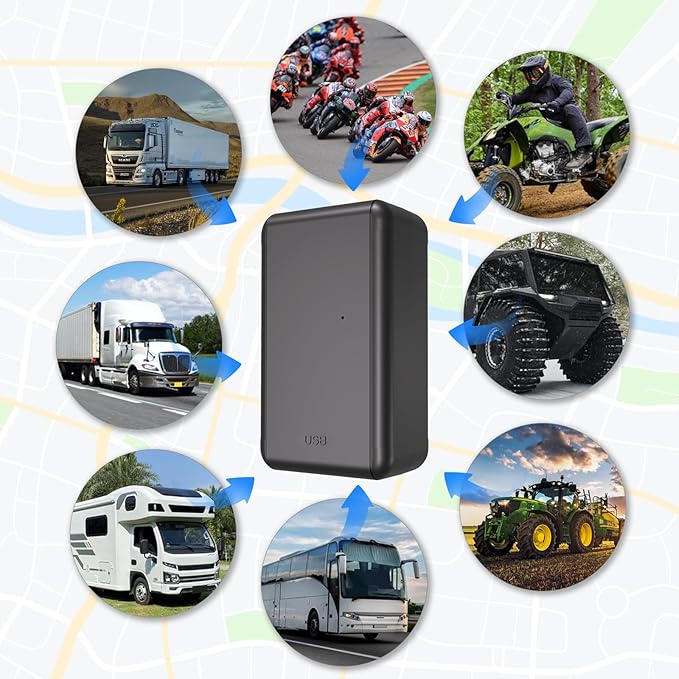G05A GPS Tracker for Vehicle No Monthly Fees, SIM Card Included, Real-Time Tracking, Global Coverage, Geo-Fencing, Strong Magnetic Attachment, Long Battery Life