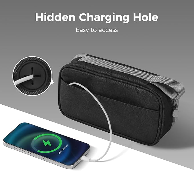 pack all Clear Electronic Organizer, TPU Cable Organizer Bag, Compact Cord Travel Organizer for Cables, Chargers, Phones, USB Cords, SD Cards (Black)