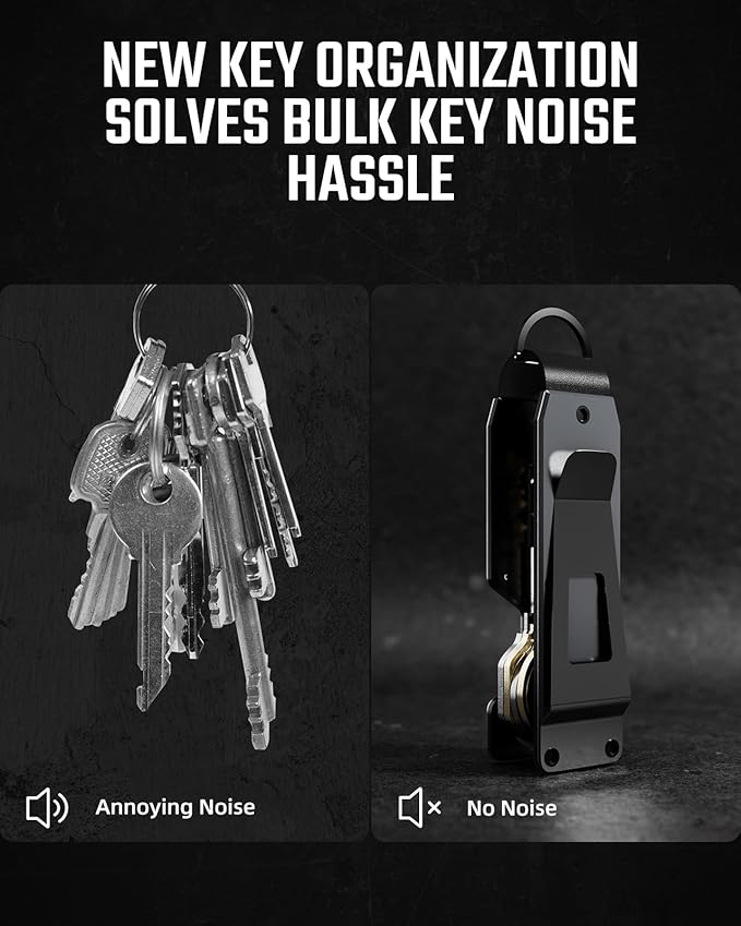 Key Organizer Compact Key Holder Metal Key Chain Minimalist key case key holder for keychain Secures 1-5 Keys