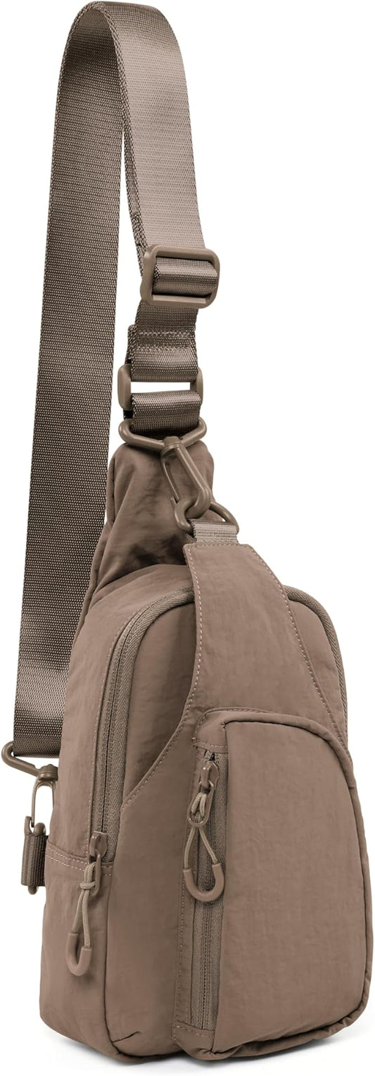ODODOS Daily Sling Bag with Adjustable Straps Crossbody Chest Bag Lightweight Small Backpack for Casual Traveling Hiking
