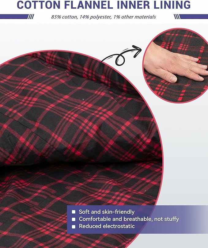 KingCamp Sleeping Bag for Adults, Cold Weather & Warm Extra Wide Big & Tall XL Portable Waterproof Flannel Sleeping Bags, Essentials Gear Accessories for Camping Backpacking Hiking Indoor & Outdoor