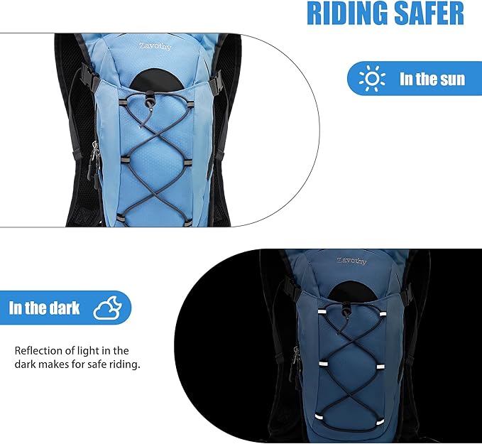 Zavothy Hydration Backpack with 2L Hydration Bladder Water Backpack for Hiking Hydration Pack for Running Cycling Hiking