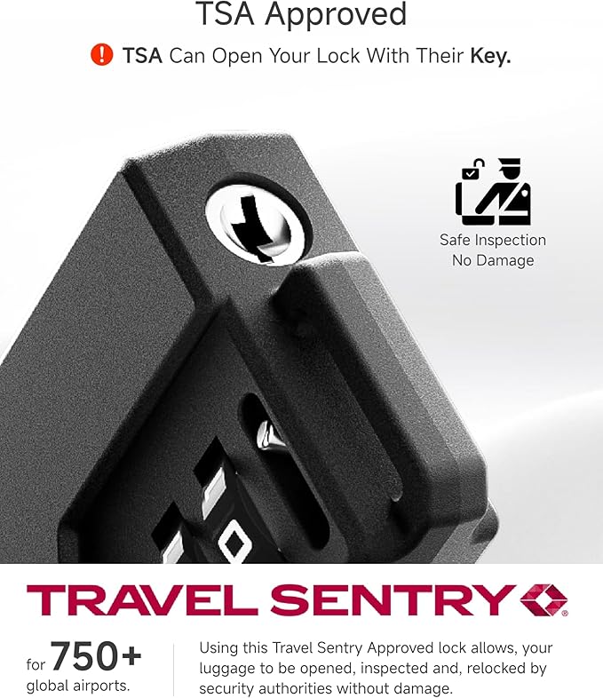 LUGGEX TSA Locks for Luggage, Suitcase Locks TSA Approved, Luggage Locks, Ease of Use & Durable