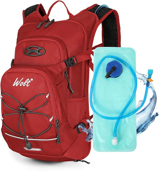 WOLT Hydration Backpack 18L Hiking Water Backpack with 2L Water Bladder for Men Women, Hydration Pack for Running Cycling Biking and Climbing