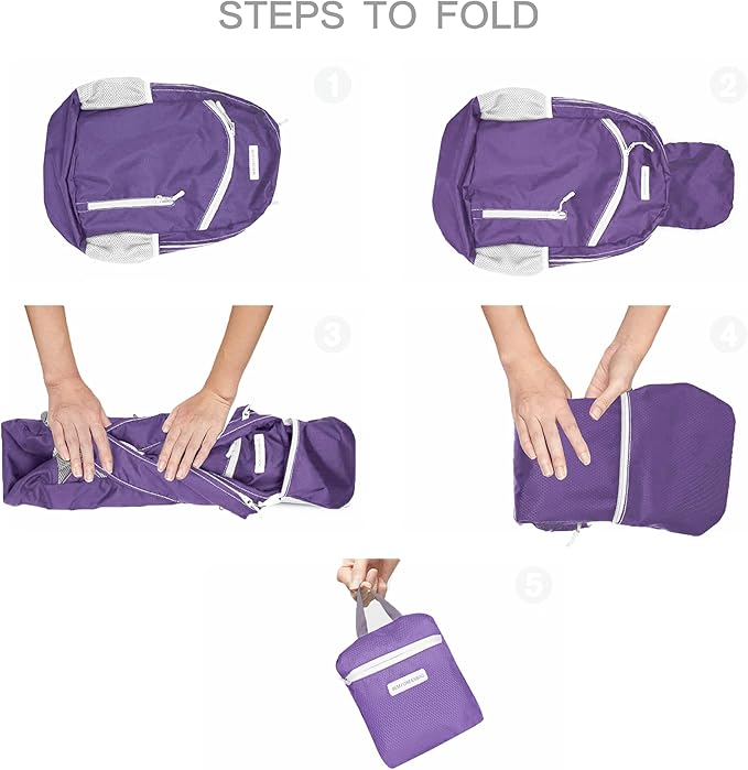 35L Foldable Waterproof Backpack For Outdoor Sports Travel Inside Wet Clothes Compartment Packable For Multiple