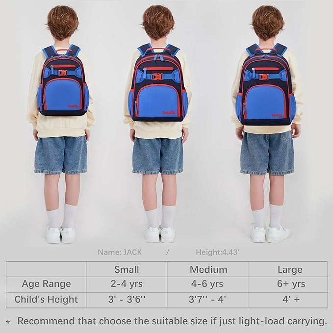 Cute Mini Toddler Backpacks for Boys 2-4 Little Kids Backpack Preschool Bookbag (Navy Blue Black)