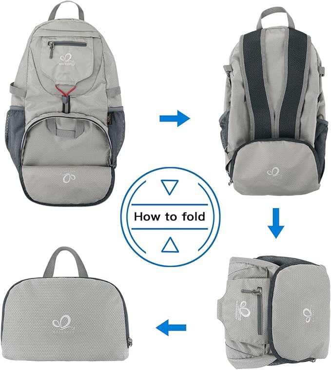 WATERFLY Small Lightweight Packable Backpack: 20l Ultra Light Foldable Travel Hiking Camping Daypack Day Pack for Man Woman