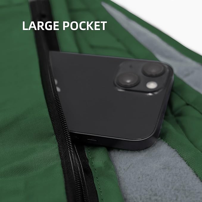Outdoor Waterproof Blanket, Foldable Fleece Stadium Blanket for Outdoor Sports Event, Camping, Concerts, Car, Pet, Picnics - Windproof, Wearable, Machine Washable 80" x 58"