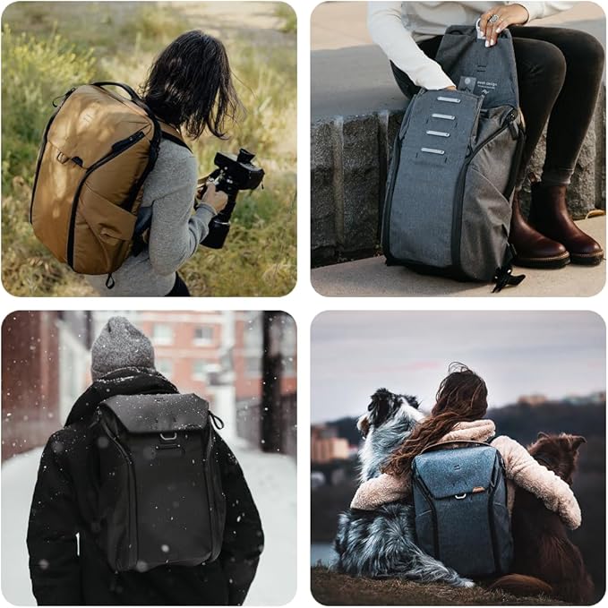 Peak Design Everyday Backpack V3 20L, Eclipse, MagLatch Top, Dual Side Access, FlexFold Dividers, Fits 15" Laptop, For Camera Carry, Daily Commutes or Travel, Versatile Backpack for Men and Women