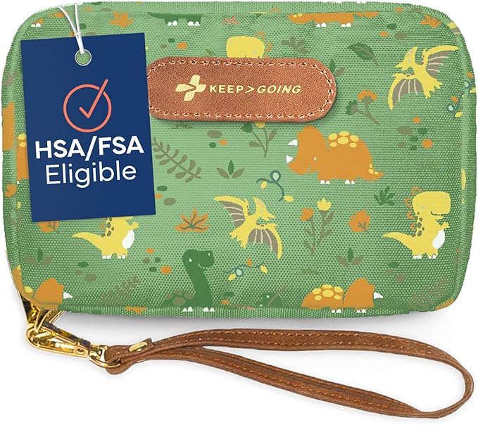 KeepGoing Travel First Aid Kit for Kids – 130 Pc. for Car, Home, Purse, Diaper Bag & Backpack with Latex-Free Bandages - Mini First Aid Kit Travel Size TSA-Approved