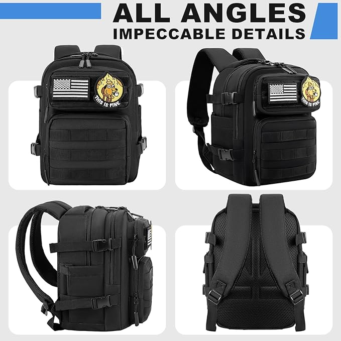 kcross 12L Mini Tactical Backpack for Men and Women, Tactical Backpack Small for Hiking, Small Tactical Bag