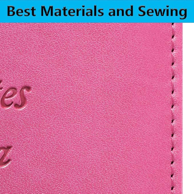 Passport Holder Cover Wallet Travel Essentials RFID Blocking Leather Card Case International Must Haves Travel Accessories for Women Men(101#Pink)