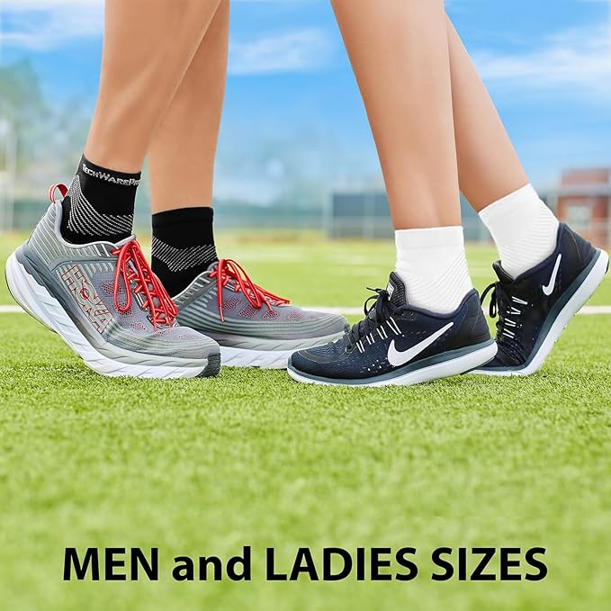 TechWare Pro Plantar Fasciitis Socks – Cushion Ankle Compression Socks Women & Men. Achilles Tendonitis Brace & Arch Support