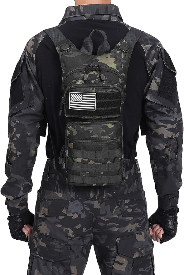 ATBP Insulated Water Hydration Pack Bag with 3L TPU Bladder Tactical Molle Hydration Backpack for Hiking Cycling Running