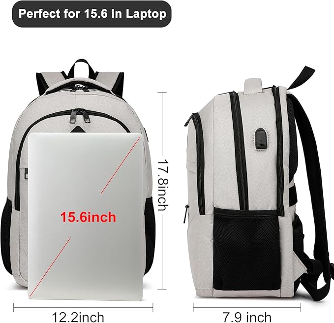 BIKROD Backpack for Girls Women, School Backpack for Teen Boys, Lightweight Casual High School Bookbag, Daily-use Travel Laptop Backpack with USB Charging Port Fits 15.6 Inch Notebook