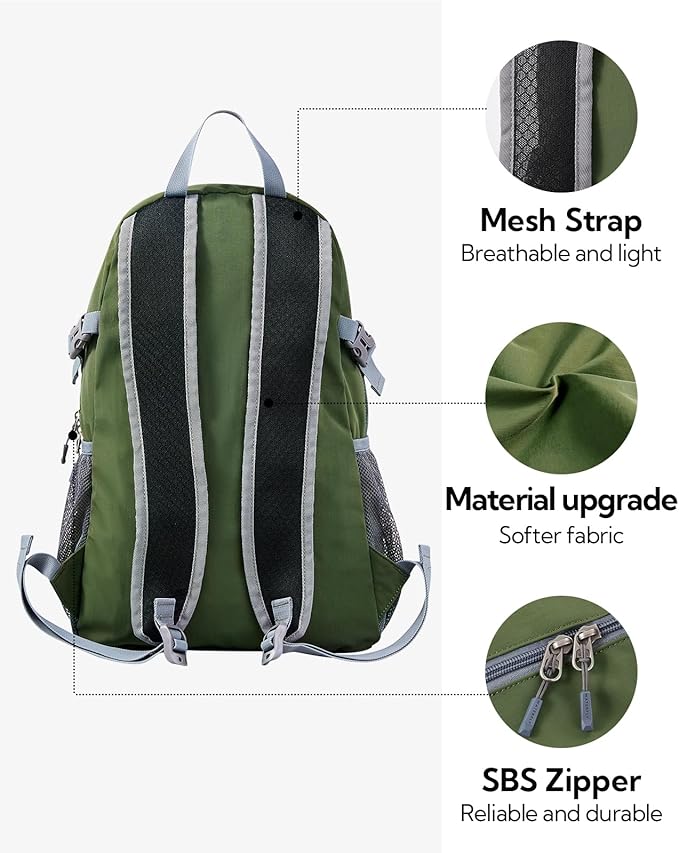 WATERFLY Small Lightweight Packable Backpack: 20l Ultra Light Foldable Travel Hiking Camping Daypack Day Pack for Man Woman