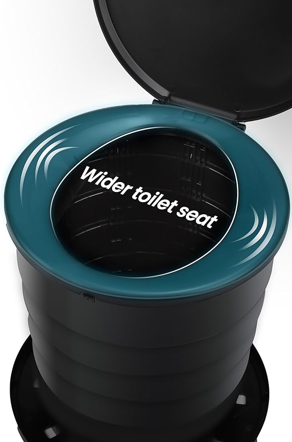 TRIPTIPS Upgrade Retractable Portable Toilet Travel Toilet Adjustable Height Camping Toilet Portable Potty for Adults Kids, Foldable Portable Toilet for Camping/Car