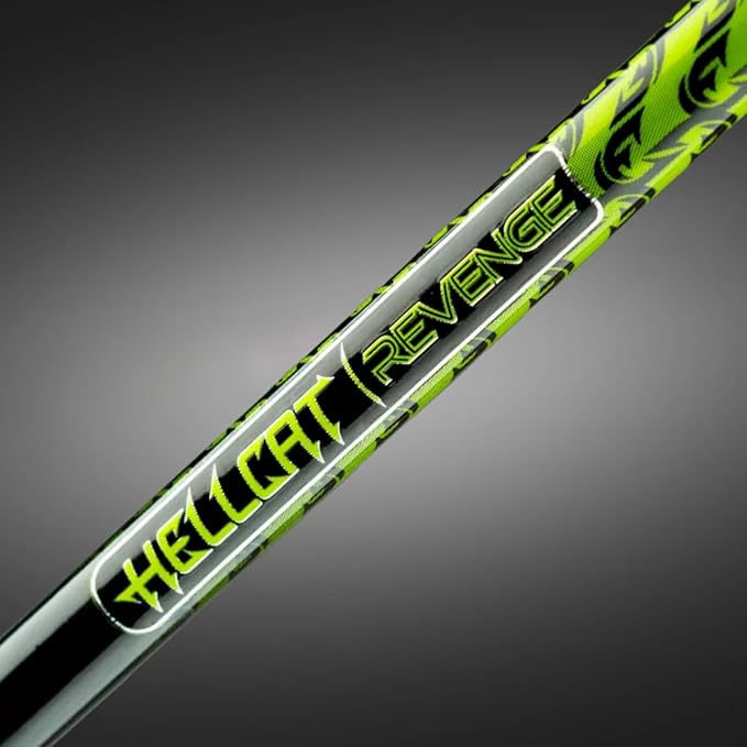 Green Hellcat Revenge Rod Series – Durable, Lightweight Composite Fishing Rod, Non-Slip Silicone Grip, Aluminum Reel Seat, Smooth Casting, Break-Resistant Tip.