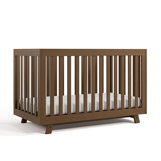 Storkcraft Beckett Grow-with-Me Convertible Crib (Hazelnut) – GREENGUARD Gold Certified, Converts to Toddler Bed & Daybed, Fits Standard Crib Mattress, Easy-to-Assemble