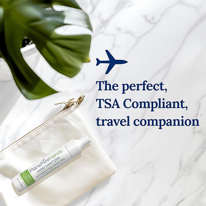 Signature Herbal Spray Hand Sanitizer | Travel Size | Hydrate & Cleanse | Made with Aloe Vera & Green Tea Extract | Blend of Essential Oils Including Peppermint & Lavender | Travel Essential | 3-Pack