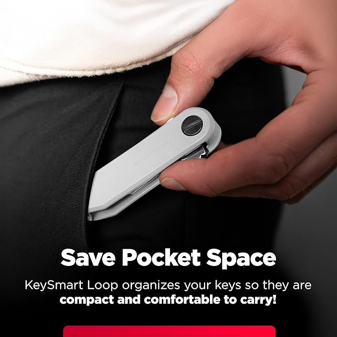 KeySmart Keychain Key Holder - Compact Key Organizer for Key Chain, EDC Key Chains, Key Ring Keychains