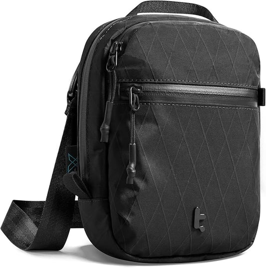 tomtoc Aviator-T37 X-Pac Travel Crossbody RFID Blocking Bag, Holds 4-6 Passports with Anti-theft Lockable Zippers, Multiple Pockets for Cards & Documents – Organizer for Daily Use