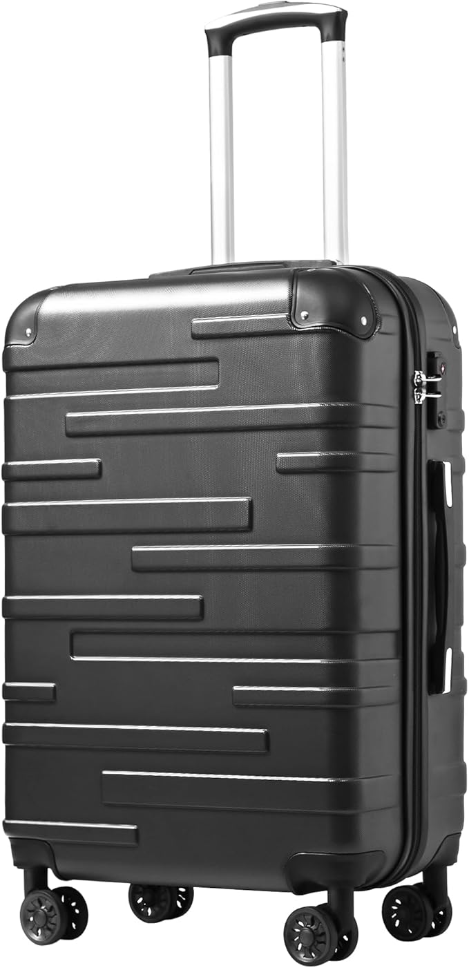 Coolife Luggage Suitcase Carry-on Hardside Travel Luggage TSA Lock Spinner Telescopic Handle