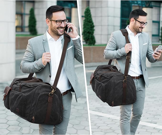 S-ZONE Garment Bags for Travel Convertible Garment Duffle Bags for Travel Suit Carry on Luggage for Men Hanging Suitcase
