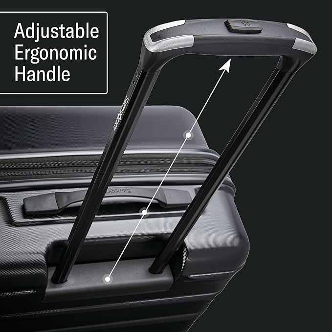 Samsonite Omni 2 Hardside Expandable Luggage with Spinner Wheels, 16X14X9 CARRY-ON SPINNER, SOLID CHARCOAL