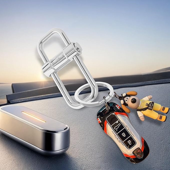 Key Chain, Heavy Duty Lock Key Ring Keychain Clip Key Holder Organizer for Home Car Keys Women Men