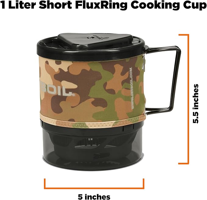 Jetboil MiniMo Camping and Backpacking Stove Cooking System with Adjustable Heat Control