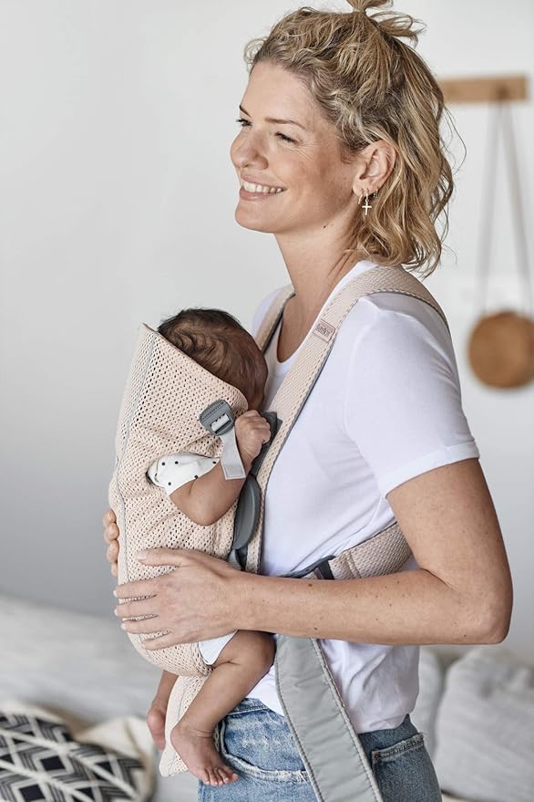 BabyBjörn Baby Carrier Mini, 3D mesh, Pearly Pink