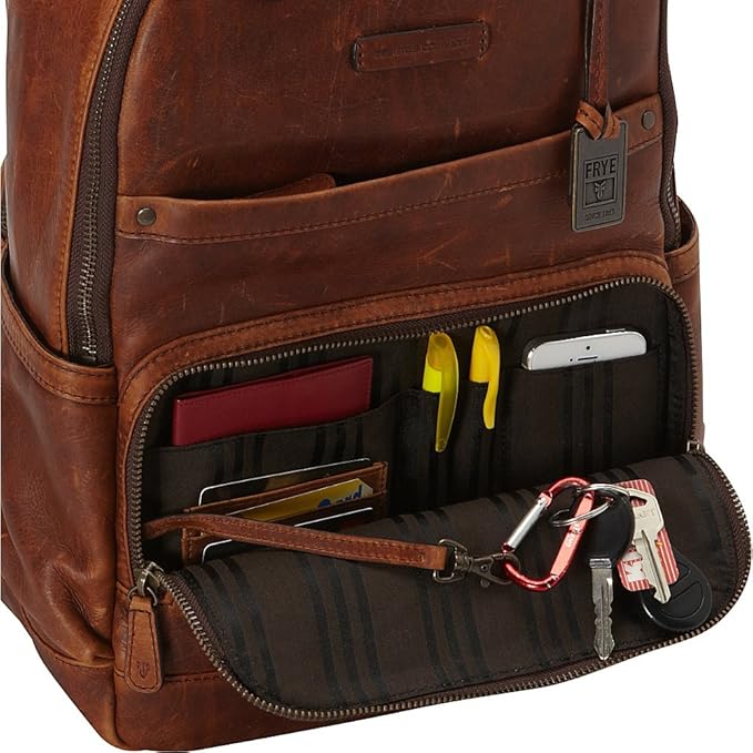 FRYE Logan Backpack Backpack Cognac Antique Pull Up One Size