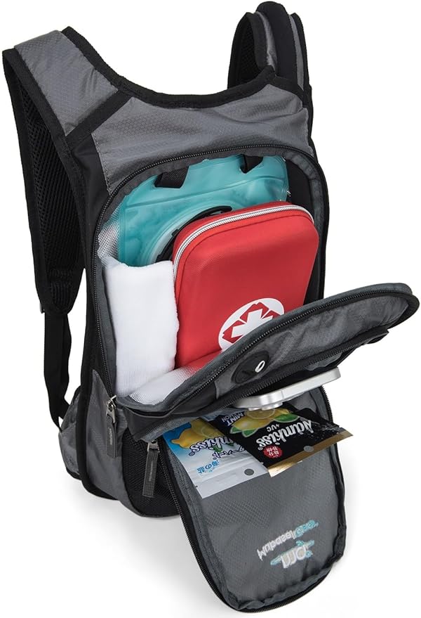 15L Insulated Hydration Backpack Pack with 2L Water Bladder Lightweight Hiking Backpack Bag for Women Men Daypack for Hiking Running Festival Camping Biking