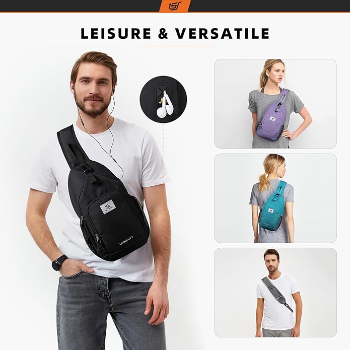 SKYSPER Sling Bag RFID Crossbody Sling Backpack Cross Body Shoulder Bag Travel Hiking Daypack for Women Men