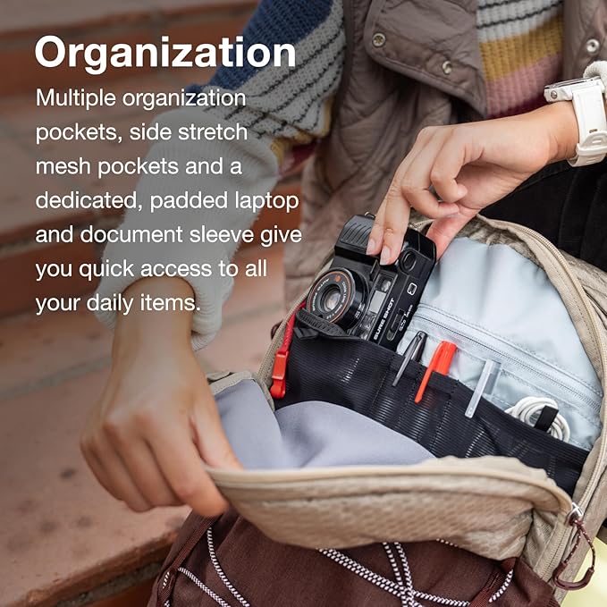 Osprey Quasar 26L Commuter Backpack, Pashmina/Tan Concrete