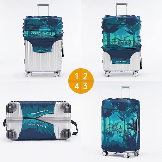 Travelkin Luggage Cover Washable Suitcase Cover Suitcase Protector Anti-scratch Suitcase cover Fits 18-32 Inch Luggage(XL for 29-32 Inch Luggage)