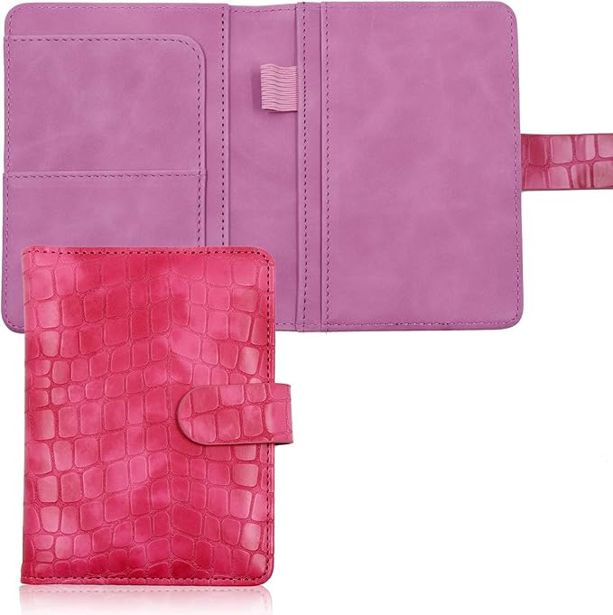 Melsbrinna Premium Leather Passport Holder Covers Case, Waterproof Rfid Blocking Travel Wallet Passport Holder with Pen Holder, Cute Passport Book for Women/Men