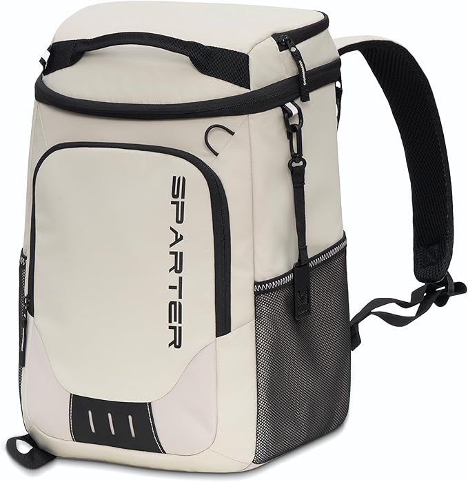 SPARTER Backpack Cooler Insulated Leak Proof 33/49 Cans, 2 Insulated Compartments Thermal Bag, Portable Lightweight Beach Travel Camping Lunch Backpack for Men and Women