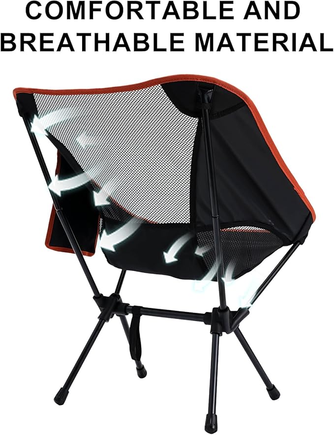 Backpacking Chair, Camping Chairs for Adults, Foldable Portable Chair for Outside Camp Sports Beach Travel Hiking