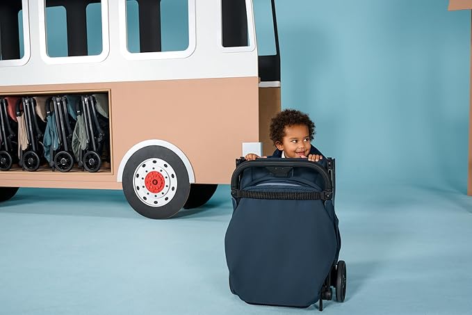 Inglesina Quid³ Stroller, Astral Blue - Compact Reclining Travel Stroller for Baby & Toddler 0-55 lbs, One Hand fold, Car seat Compatible, Airplane Overhead, Lightweight, Foldable, XL UPF 50+ Canopy