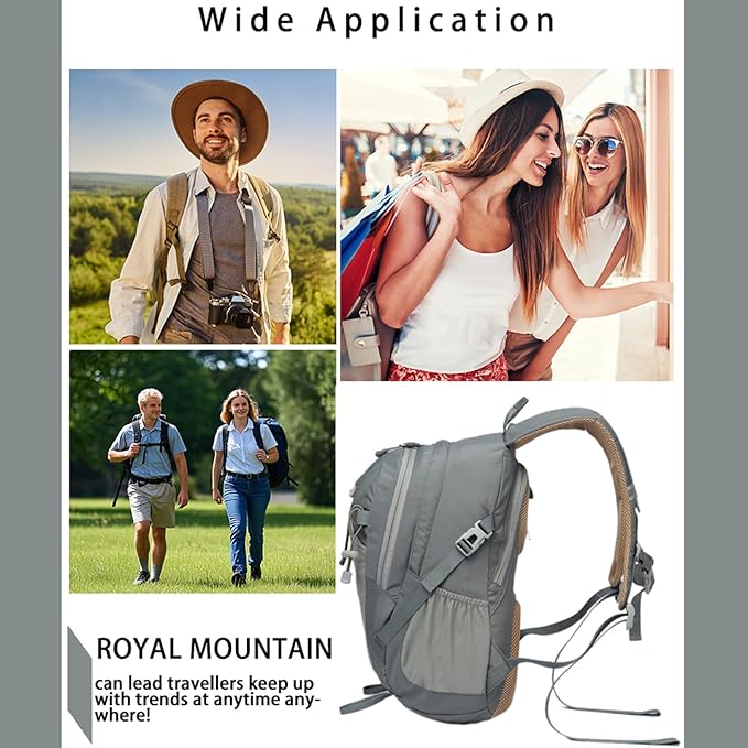 Hiking Backpack 30L Foldable Travel Daypack For Women Men,Camping Daypack Backpacks Lightweight,Durable Hiking Backpack Fit For Hiking,Daily Commuting,Short Trips.(With Rain-cover)