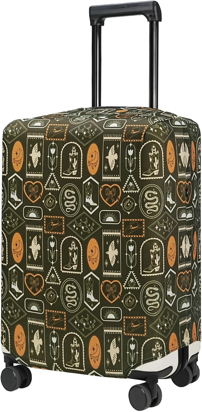 HYPER VENTURE Washable Luggage Cover - Fashion Suitcase Protector Fits 27-30 Inch Luggage (Wilderness Mark, L)