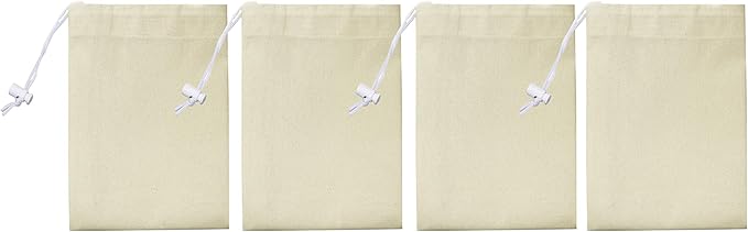 Urban Villa Laundry Bags Canvas Dirty Clothes Travel Laundry Bag Machine Washable|Reusable Hamper Liner Bag for Garments Delicates Lingerie with Drawstring Closure 4 Pack|Size 28 x 36 Inches