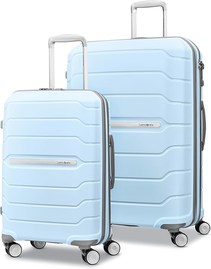 Samsonite Freeform Hardside Expandable with Double Spinner Wheels, Sky Blue, 2-Piece Set (21/28)