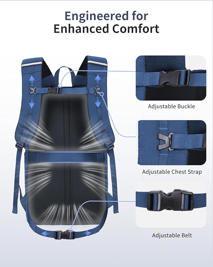 ECOHUB Hiking Backpack 30L Travel Backpack Lightweight Casual Daypack Water Resistant Camping Bag Outdoor Sports Back pack for Men Women