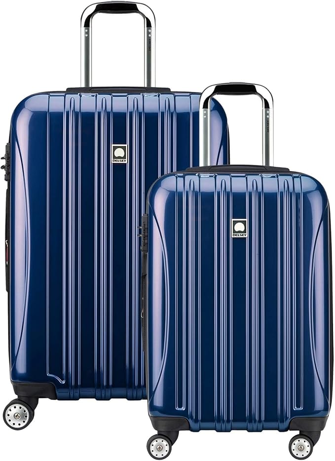 Delsey Luggage Aero 2 Piece Set (21" Carry-On & 25") (Cobalt Blue)