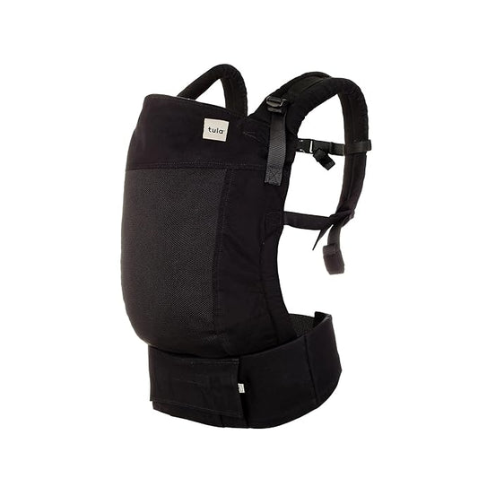 Baby Tula Standard Coast Mesh Baby Carrier Newborn to Toddler, Adjustable & Ergonomic Carrier w/Multiple Carry Positions for 15lbs to 45lbs - Breathable Lightweight Design - Urbanista (Black)